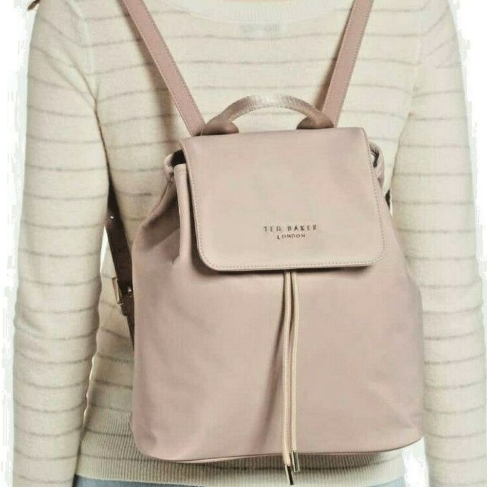 Ted Baker - NAAOMMI - Drawstring Nylon Backpack - Pale Pink